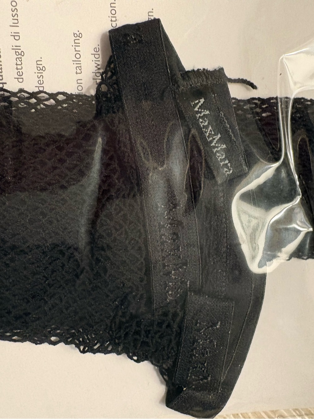 NWT Max Mara Black Fishnet Tights Size M/L Made in Italy - Picture 8 of 13